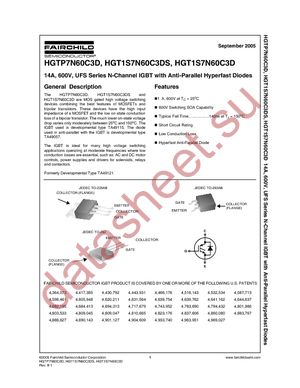 HGT1S7N60C3DS datasheet  